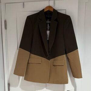Endless Rose Dark Brown and Tan Blazer